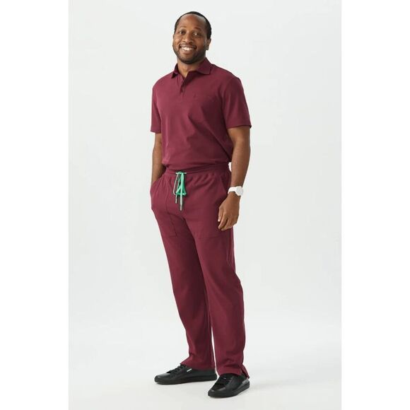 Welles The Men's Everready Straight Fit Pant Drawstring Waist Maroon Size L NWT